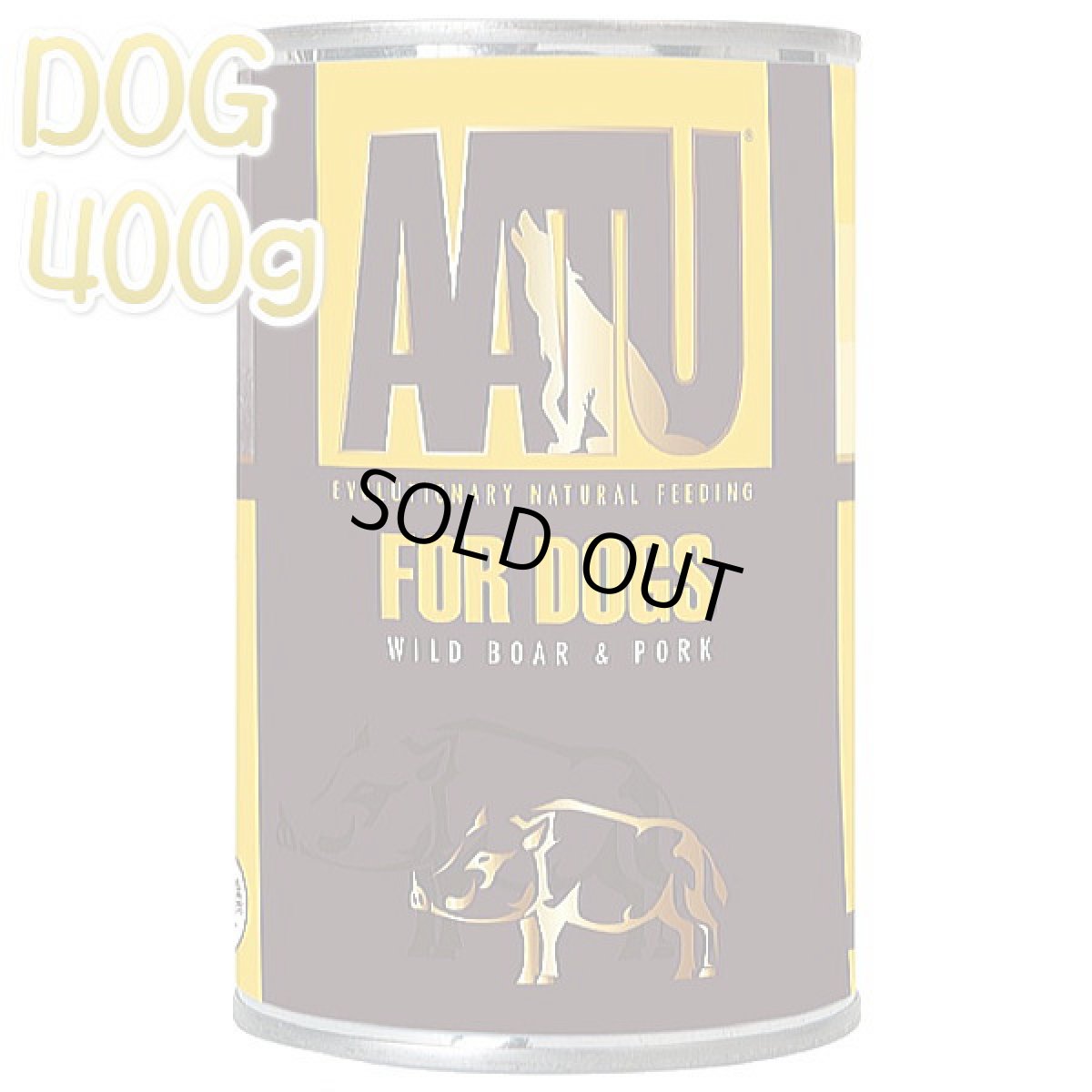 画像1: 最短賞味2027.9・AATU アートゥー 90％ポーク＆ワイルドボア 400g缶 成犬用ウェット 総合栄養食 正規品 aa13521 (1)
