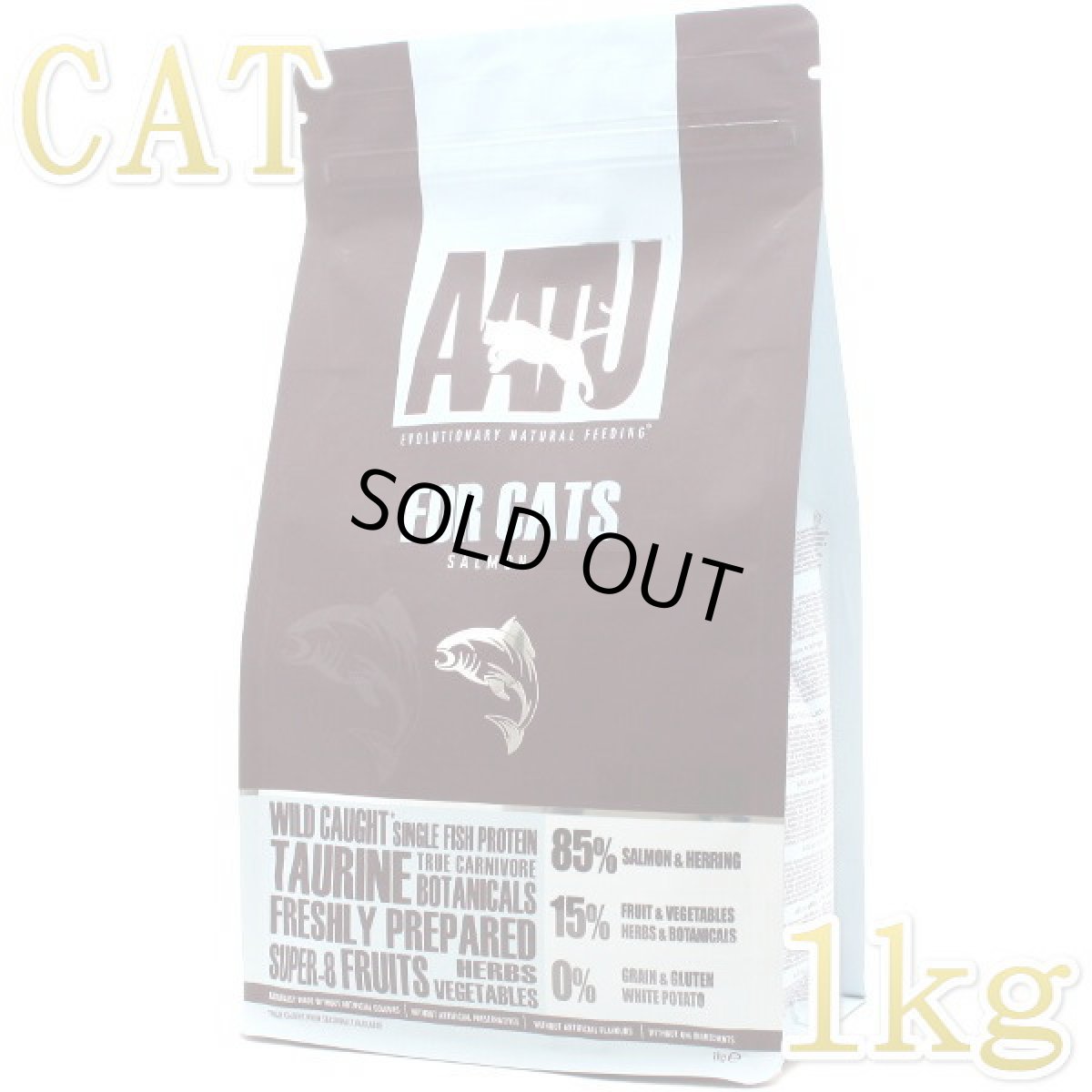 画像1: 最短賞味2025.6.18・アートゥー キャットフード サーモン 1kg成猫用グレインフリーAATU正規品aa12265 (1)