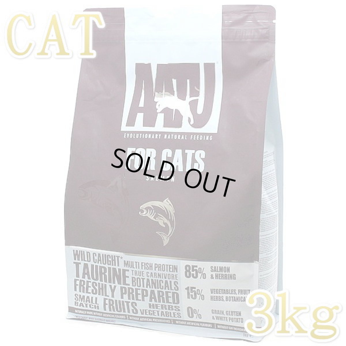 画像1: 最短賞味2024.11.3・アートゥー キャットフード サーモン 3kg成猫用グレインフリーAATU正規品aa12272 (1)