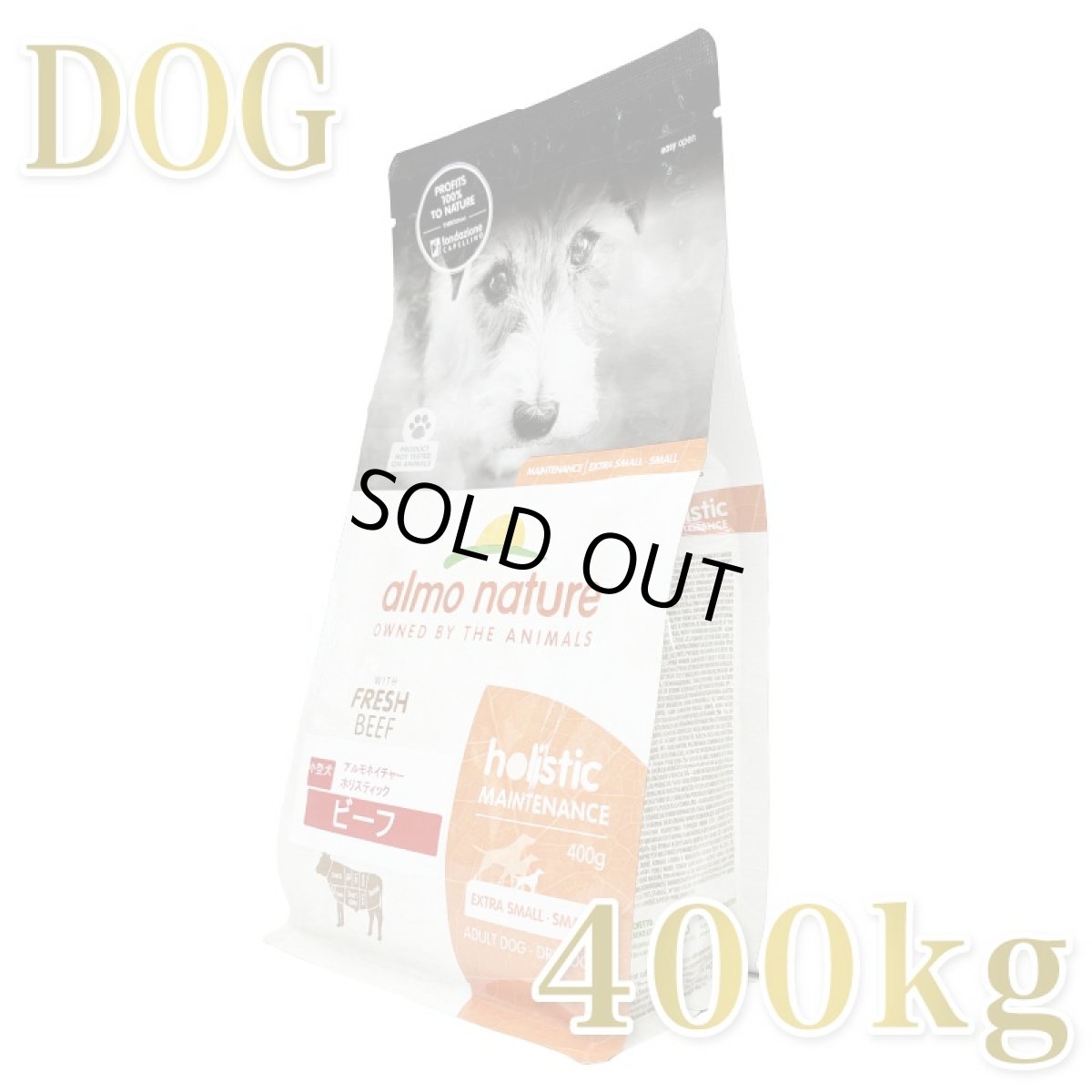 画像1: 最短賞味2027.1.31・アルモネイチャー 犬 ビーフ 400g ald706小型成犬用ドッグフード ドライalmo nature正規品 (1)
