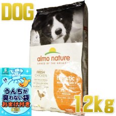 画像1: おまけ付き！最短賞味2025.4.30・アルモネイチャー 犬 チキン 中粒 12kg大袋 ald744成犬用ホリスティック ドッグフードalmo nature正規品 (1)