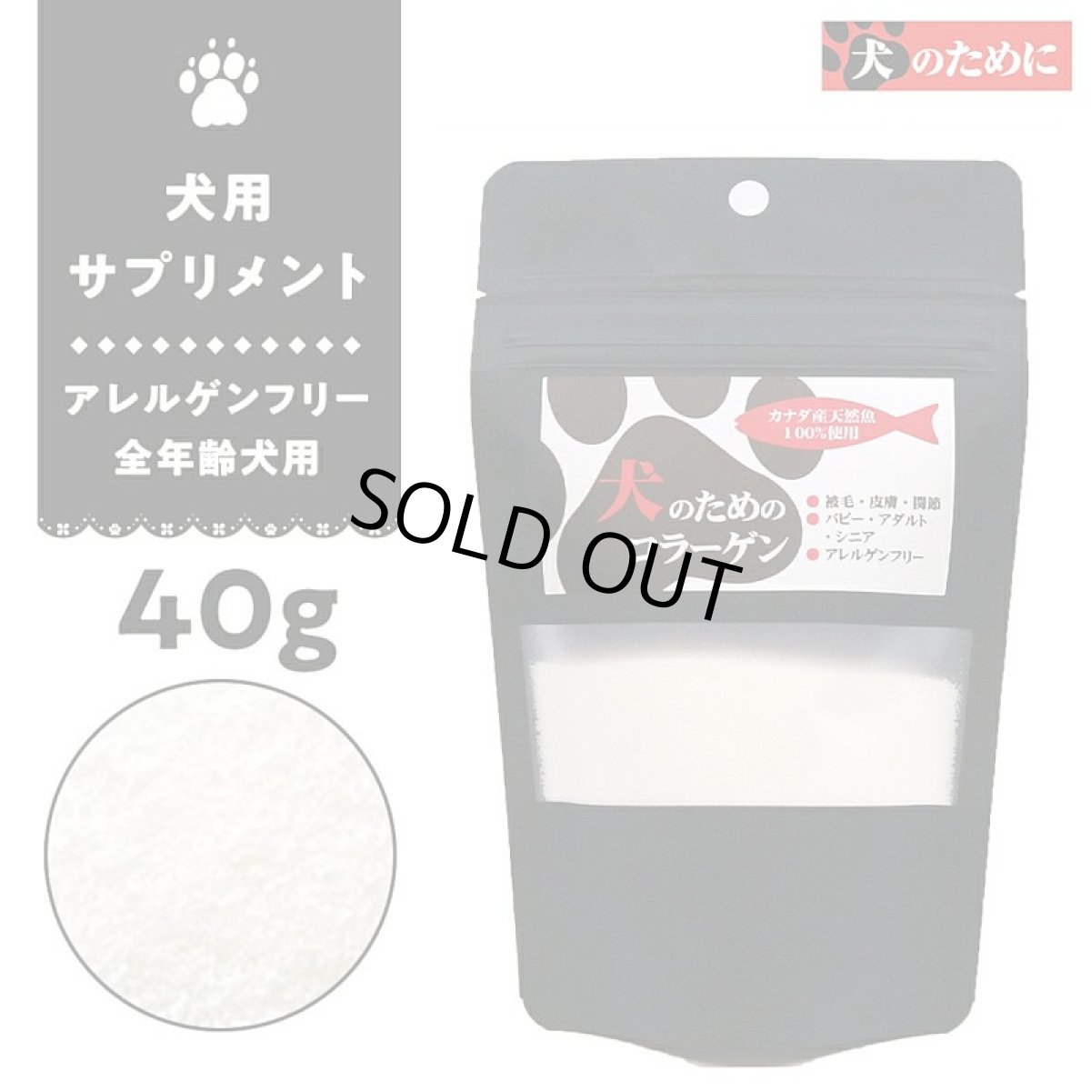 画像1: 最短賞味2026.9・Biペットランド 犬のためのコラーゲン 40g bi70014犬用サプリメント (1)