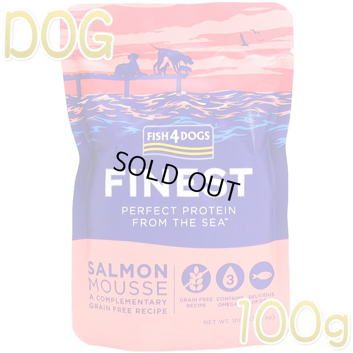 画像1: 最短賞味2027.7・フィッシュ4ドッグ サーモンムース 100g犬用ウェット一般食FISH4DOGS正規品f4d08143 (1)