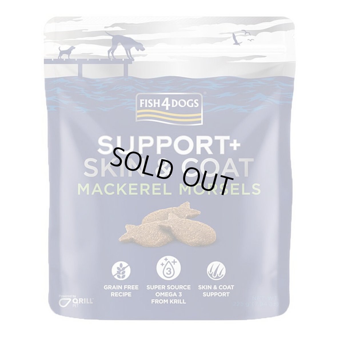 画像1: 最短賞味2027.5・フィッシュ4ドッグ サポートトリーツ 皮膚・被毛ケア 225g 犬用おやつ 正規品 f4d22422 (1)