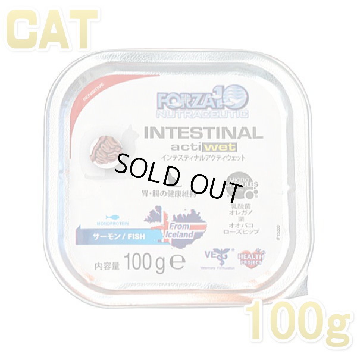 画像1: 最短賞味2024.6・フォルツァ10 猫 インテスティナル アクティウェット 胃腸ケア 100g 猫用療法食キャットフードFORZA10正規品foc07450 (1)