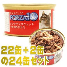 画像1: 最短賞味2025.6・フォルツァ10 猫 メンテナンス マグロ＆ササミ 85g×24缶 ウェット キャットフード FORZA10正規品fo11877s24 (1)