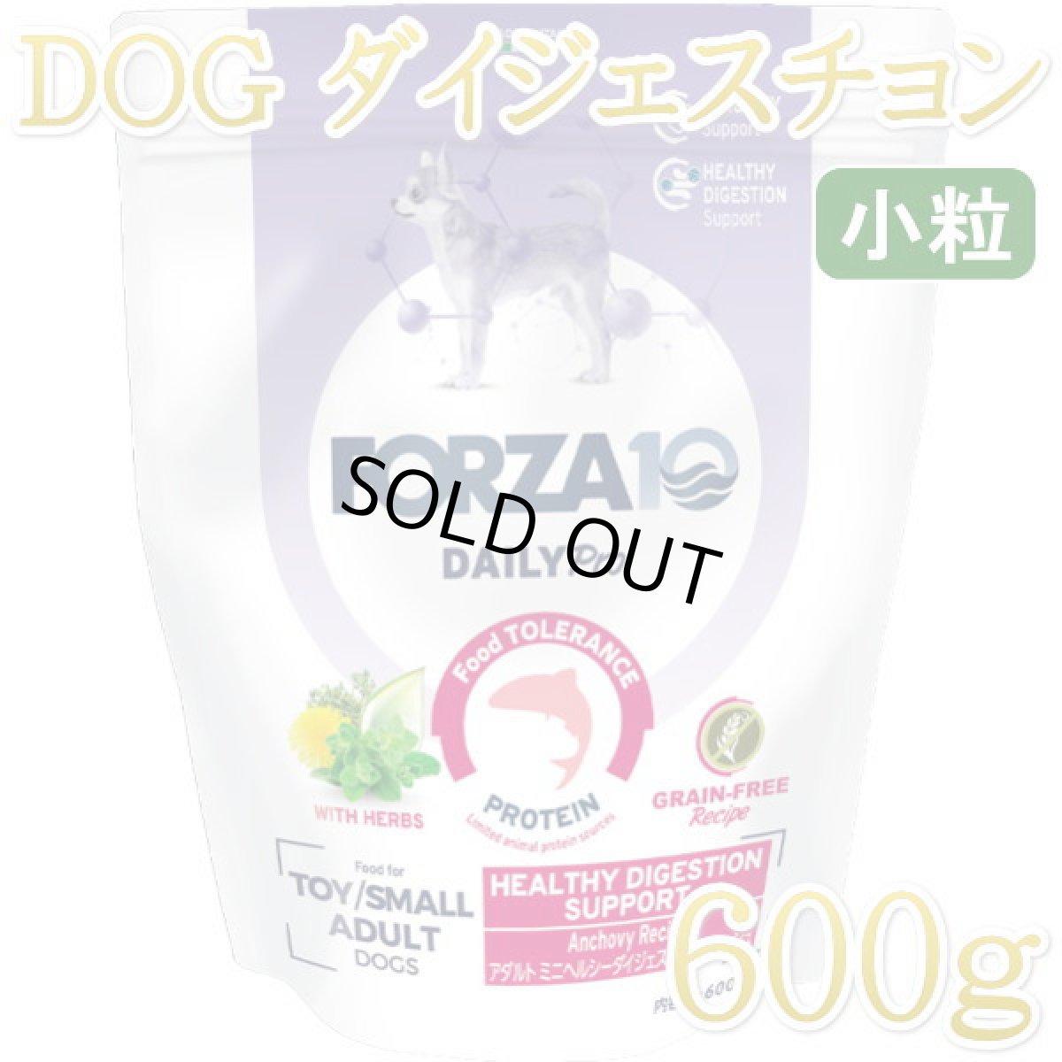 画像1: NEW 最短賞味2027.6・フォルツァ10 犬 デイリープロ ミニ ヘルシーダイジェスチョン フィッシュ小粒600g/fo72155成犬用ドッグフード正規品 (1)