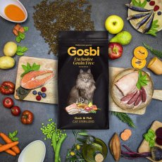 画像2: NEW 入荷待ち・ゴスビ 猫 EXCLUSIVE グレインフリー ダック＆フィッシュ STERILIZED 2kg gos03687避妊・去勢猫用ドライ Gosbi正規品 (2)