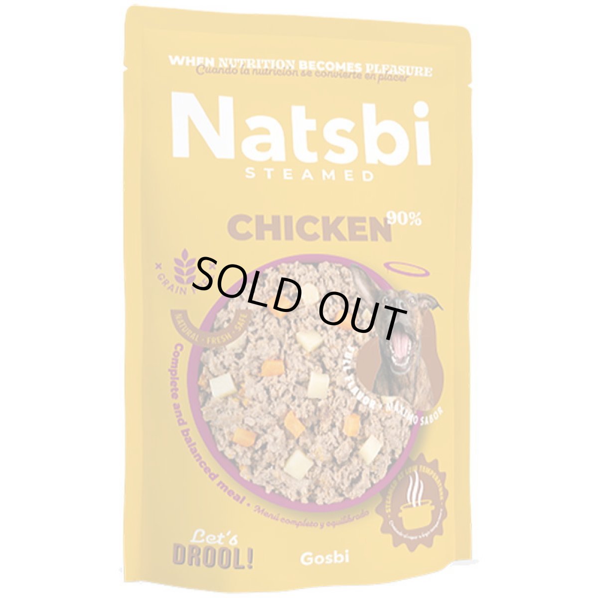 画像4: NEW 入荷待ち・ゴスビ Natsbi ナツビ犬 STEAMED チキン 500gパウチ gos04905全年齢犬用総合栄養食ウェット Gosbi正規品 (4)