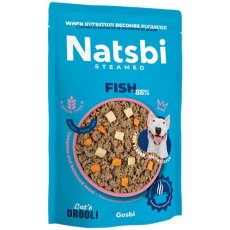 画像4: NEW 最短賞味2028.2・ゴスビ Natsbi ナツビ犬 STEAMED フィッシュ 200gパウチ gos07135全年齢犬用総合栄養食ウェット Gosbi正規品 (4)