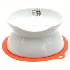 画像1: にゃんプレダブル・ホワイト 猫用食器・HARIO・日本製ha60244 (1)