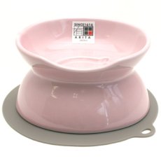画像1: にゃんプレダブル・ペールピンク 猫用食器・HARIO・日本製 ha60251 (1)
