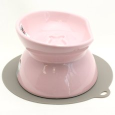 画像3: にゃんプレダブル・ペールピンク 猫用食器・HARIO・日本製 ha60251 (3)
