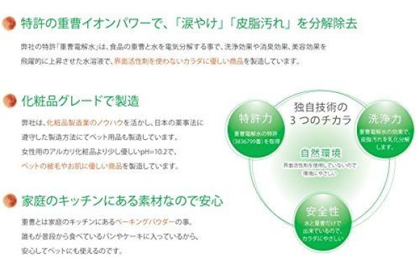 ナチュラル重曹シリーズ ナチュラル重曹クリーナー犬用 200ml 涙やけ
