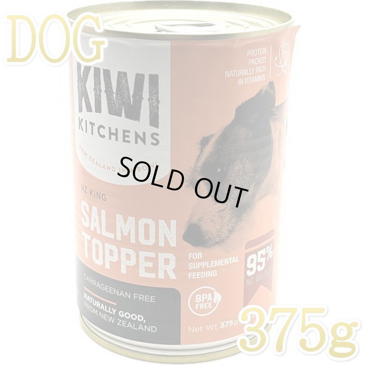 画像1: 最短賞味2026.12・キウイキッチン 犬用ディナーサーモントッパー375g缶ドッグフード全年齢犬用 総合栄養食kk80395正規品 (1)