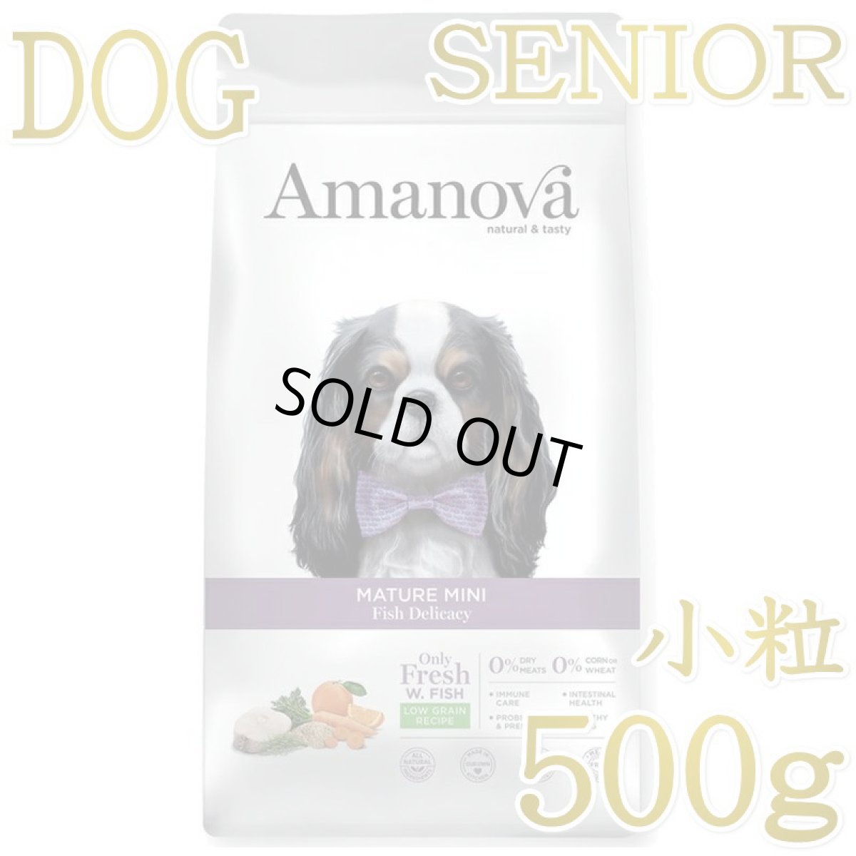 画像1: SALE/賞味切迫2026.11.6・アマノヴァ 高齢犬 マチュア ミニ フィッシュ デリカシー シニア犬用・小粒500gAmanova正規品lam132-ama76710 (1)