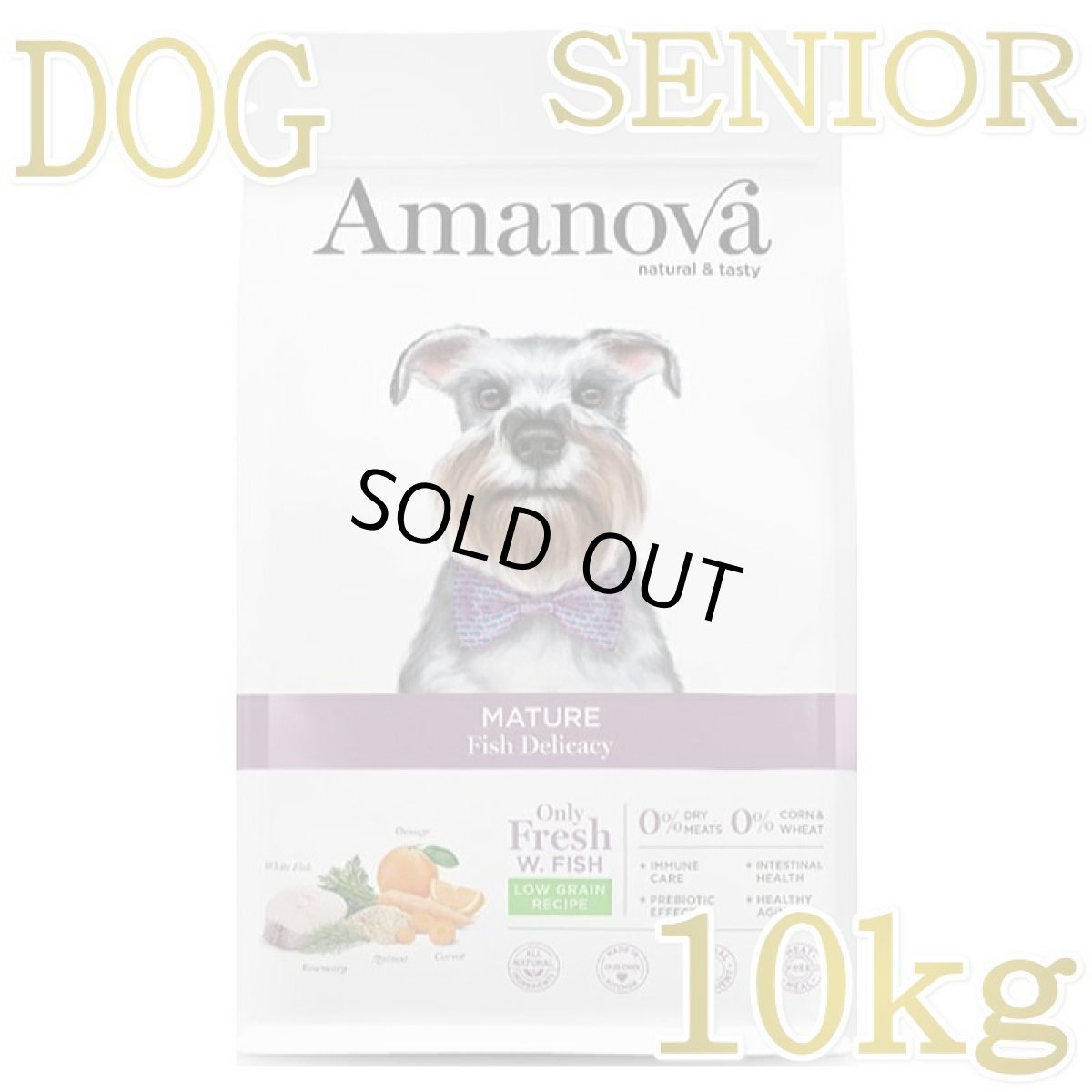 画像1: SALE/賞味切迫2026.9.27・アマノヴァ 高齢犬 マチュア フィッシュ デリカシー シニア犬用・中粒10kgAmanova正規品lam172-ama31757 (1)