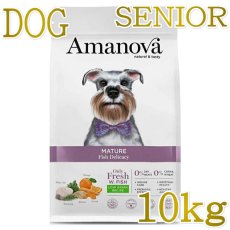 画像1: NEW 最短賞味2026.9.27・アマノヴァ マチュア フィッシュ デリカシー シニア犬用・中粒10kgAmanova正規品lam172-ama31757 (1)
