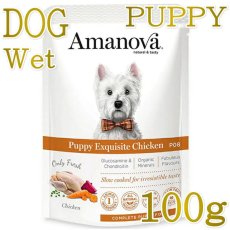 画像1: NEW 最短賞味2027.5・アマノヴァ 子犬 パウチ パピー エクスクイジット チキン100g子犬用Amanova正規品lam300-ama35090 (1)
