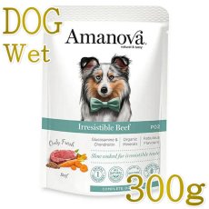 画像1: NEW 最短賞味2027.6・アマノヴァ 犬 パウチ アダルト イレジスタブル ビーフ300g成犬用Amanova正規品lam314-ama72002 (1)