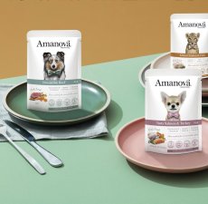 画像7: NEW 最短賞味2027.6・アマノヴァ 犬 パウチ アダルト テイスティ サーモン アンド ターキー300g成犬用Amanova正規品lam171-ama31818 (7)