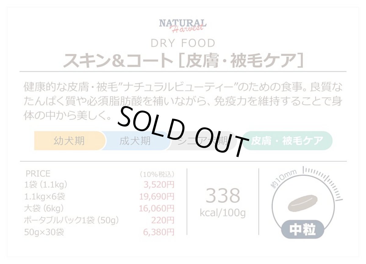 画像5: 最短賞味2026.6・ナチュラルハーベスト スキン＆コート1.1kg×6袋セット/専用ケース出荷になりますnh11841s6 (5)