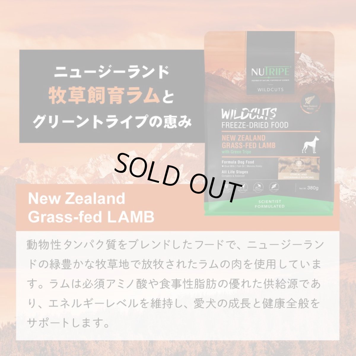 画像7: SALE/賞味切迫2026.6.16・ニュートライプ ワイルドカット フリーズドライ ラムwithグリーントライプ15g全年齢犬用ドライフード正規品nu35223 (7)