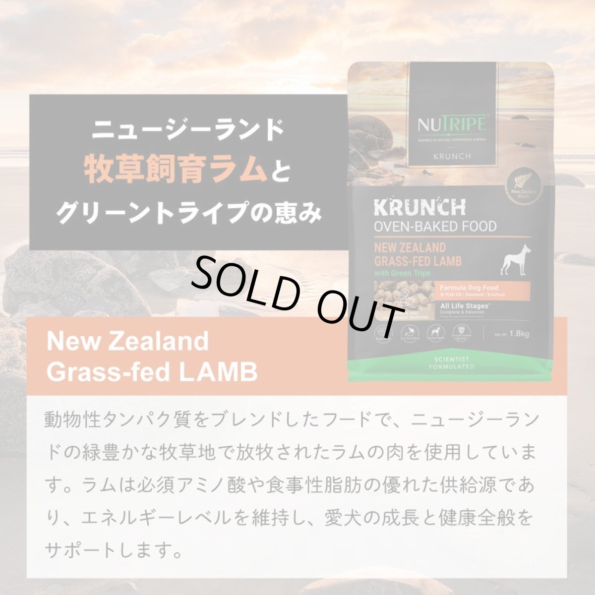 画像7: SALE!おまけ付き!最短賞味2026.7.23・ニュートライプ クランチ ラムwithグリーントライプ7kg全年齢犬用ドライフード正規品nu36626 (7)