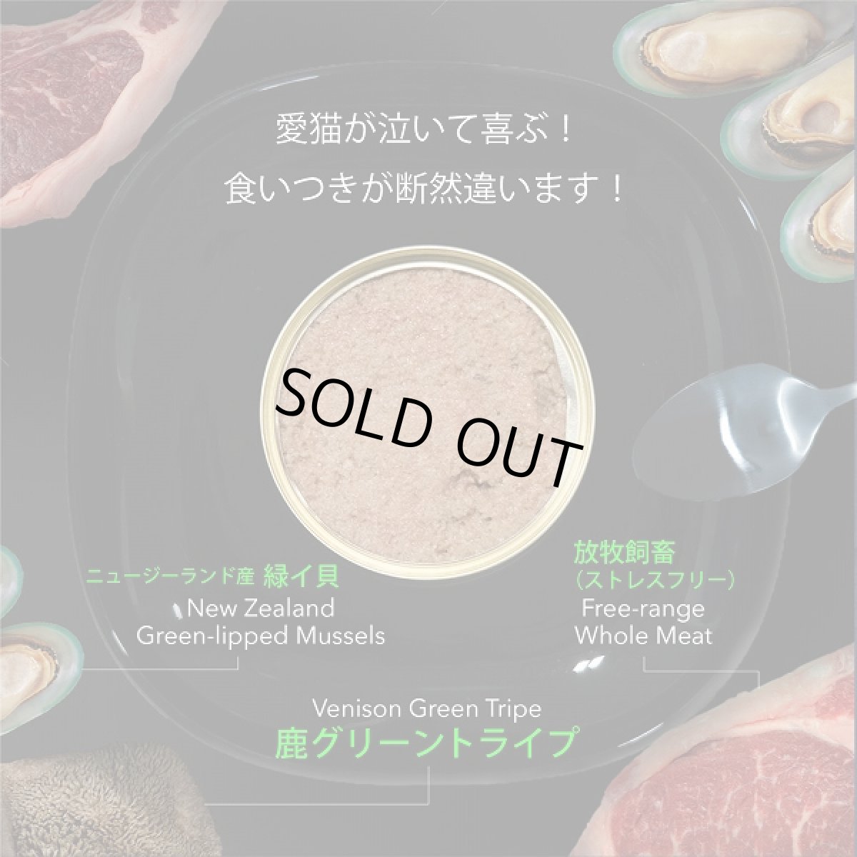 画像3: 訳ありSALE/賞味期限2026.5・ニュートライプ 猫 サーモン＆グリーントライプ 95g全年齢対応 猫用 総合栄養食 正規品nuc37241 (3)