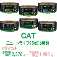 画像1: SALE！最短賞味2026.5・ニュートライプ 猫ピュア グリーントライプ 特別6缶セット全年齢対応猫用 総合栄養食 正規品nutcs6 (1)