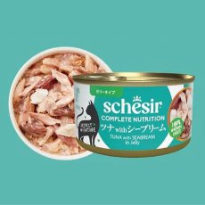 画像2: NEW 最短賞味2028.?・シシア 猫 ゼリータイプ ツナwithシーブリーム85g缶 scc72747成猫用総合栄養食キャットフードSchesir正規品 (2)