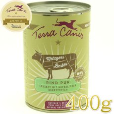 画像1: 最短賞味2028.8・テラカニス 犬 ピュアミート ビーフ 400g缶 一般食ドッグフードTerraCanis正規品tc23807 (1)