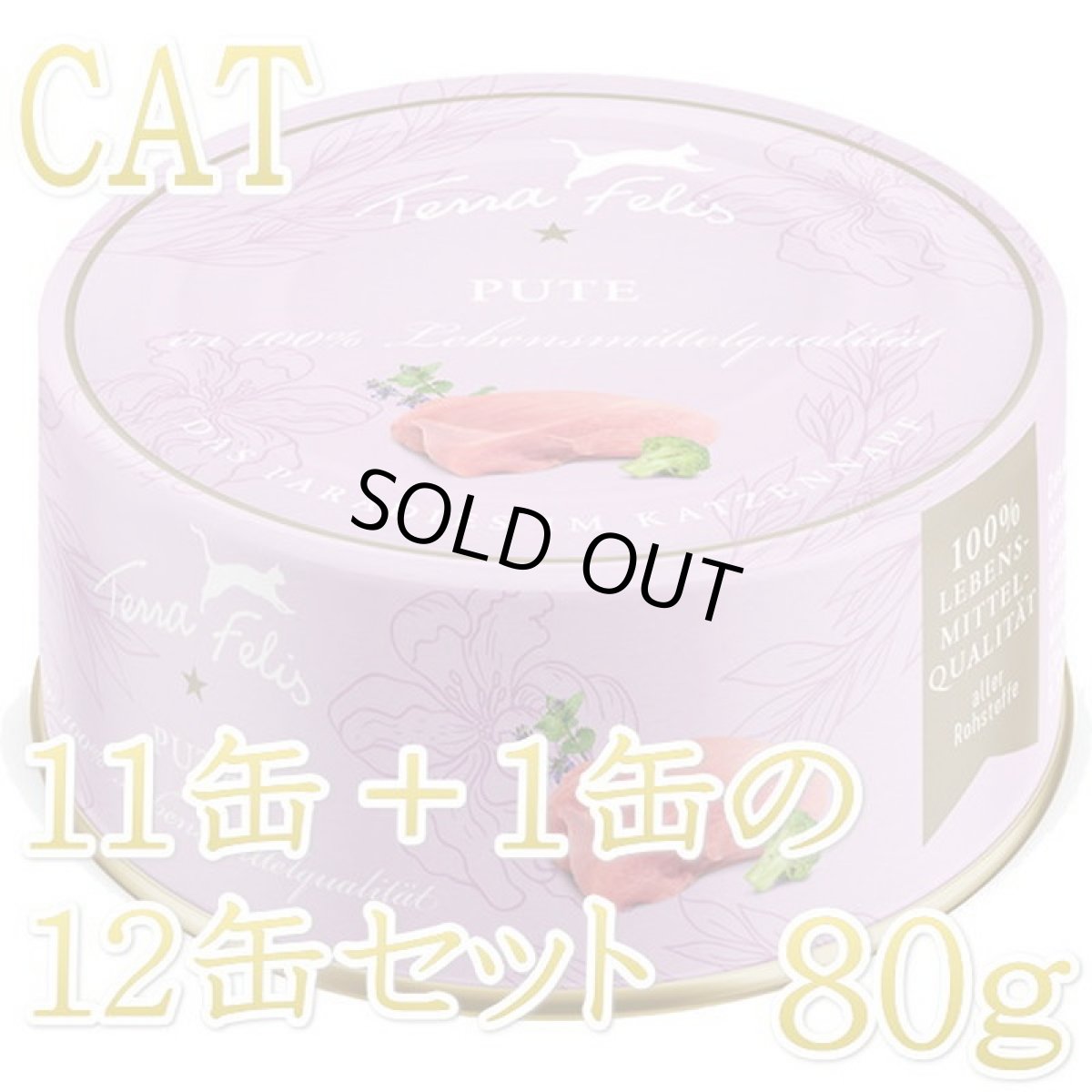 画像1: 最短賞味2028.6・テラフェリス モノプロテイン ターキー80g×12缶/tf09607成猫用コンプリート食ウェット正規品※新旧パッケージ混在する場合あり (1)