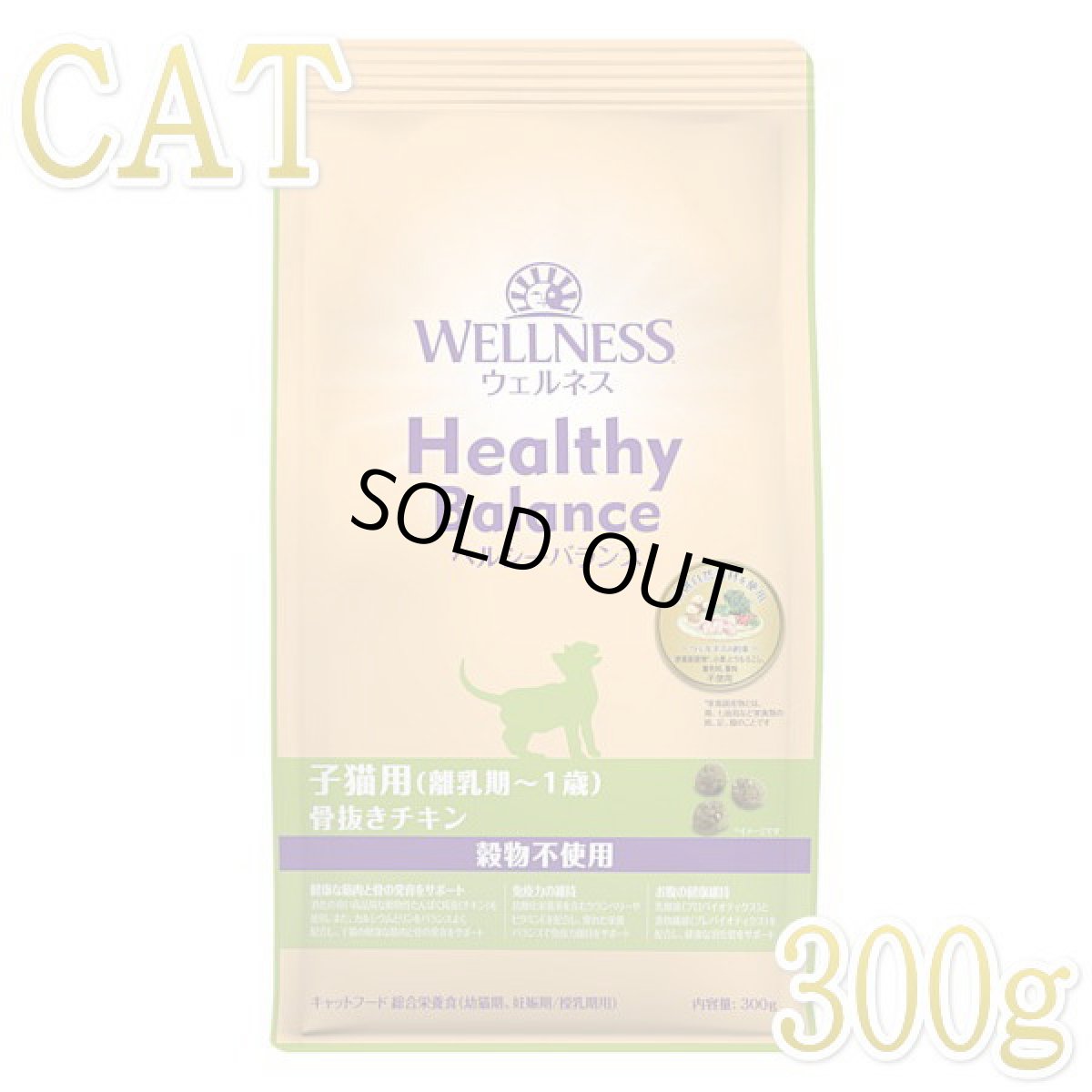 画像1: 最短賞味2026.7.17・ウェルネス 仔猫 ヘルシーバランス 子猫用(離乳期〜1歳)300gキャットフード正規品we72879 (1)