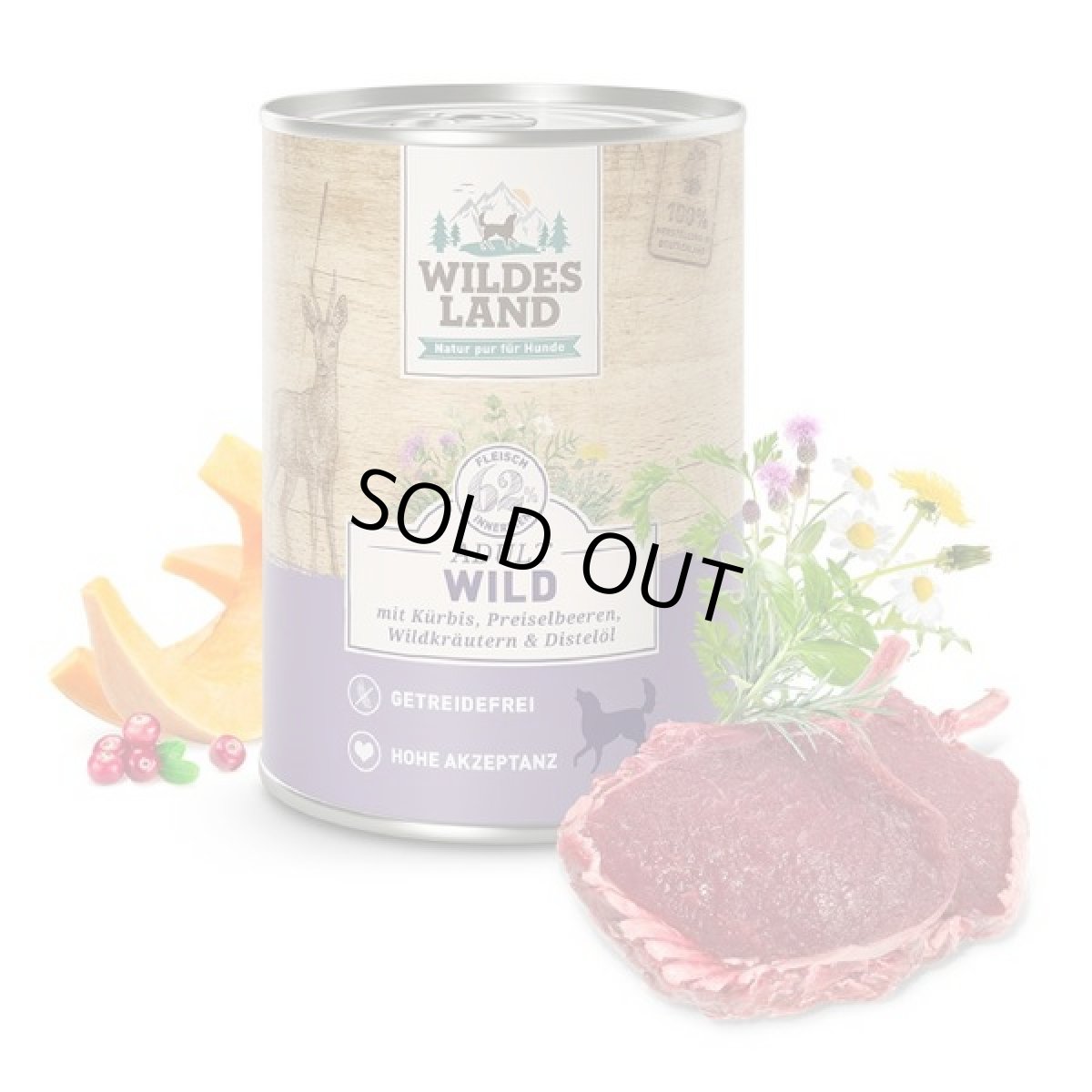 画像4: 最短賞味2028.1・ワイルドランド 犬 鹿 パンプキン入り400g缶wl21528成犬用総合栄養食/※在庫限り終売 (4)