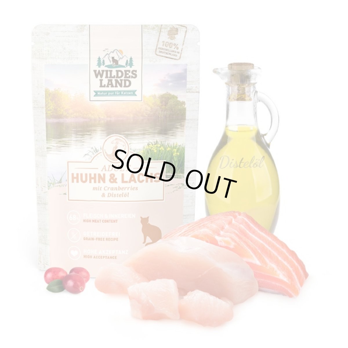 画像2: 最短賞味2027.10・ワイルドランド チキン＆サーモン クランベリー入り 100gパウチwl36458成猫用総合栄養食/穀物不使用 ※在庫限り終売 (2)