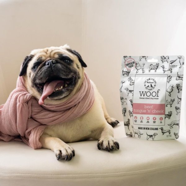 最短賞味2027.9・WOOF・ワフ ビーフタン＆チーク50g犬用おやつフリーズ