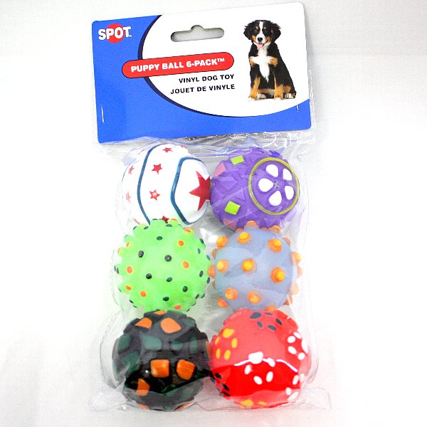 パピーボール 6ｐ 犬用おもちゃ 小さなボール６個入り 音が鳴ります なちゅのごはん本店