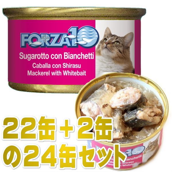 画像1: 最短賞味2023.11・フォルツァ10 猫 メンテナンス サバ＆シラス 85g×24缶 ウェット キャットフード FORZA10正規品fo05609s24 (1)