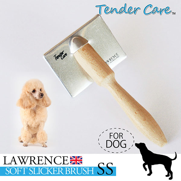 ローレンス ソフトスリッカーブラシ 超小型犬用 Ss イギリス製 抜け毛除去用品lawrence正規品law なちゅのごはん本店
